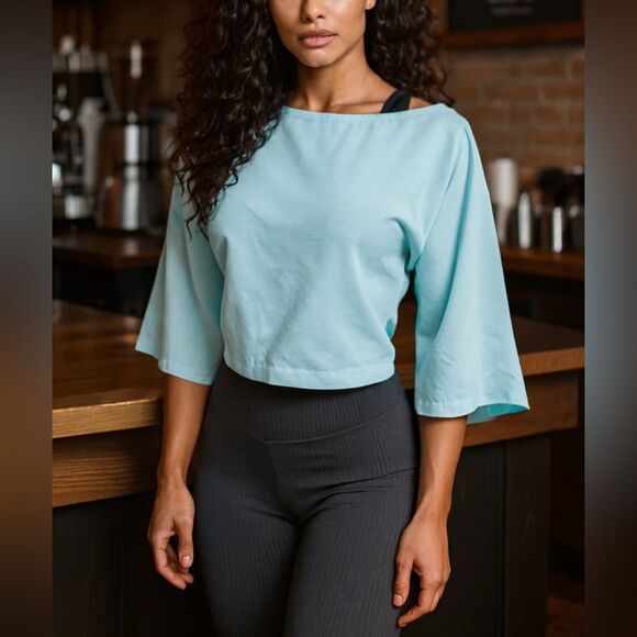 Zanzea Tops - Brand new with tags! Zanzea Sky Blue Women's Crop Top